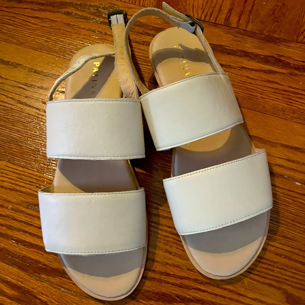 Portland Leather sandals, brand new & never worn. Cream colored size 10
